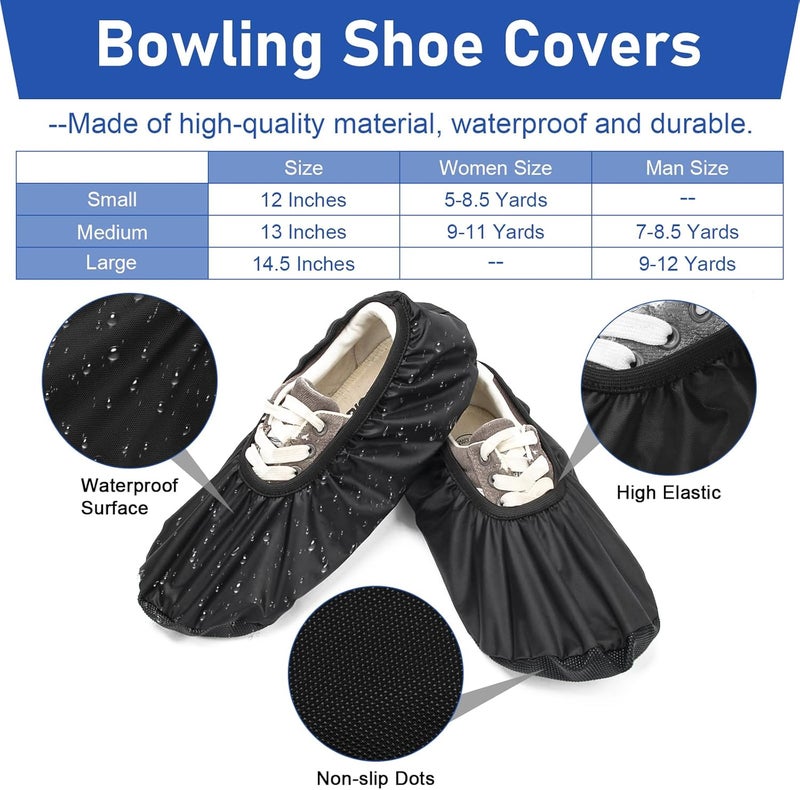 COITEK Bowling Shoe Covers, Shoe Protector Covers for Bowling Waterproof Reusable, Non-Slip - Image 3